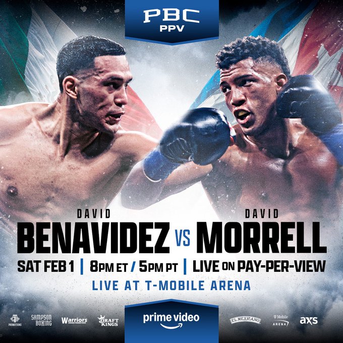 David Morrell vs David Benavidez, el próximo 1 de febrero en el T-Mobile Arena de Las Vegas.