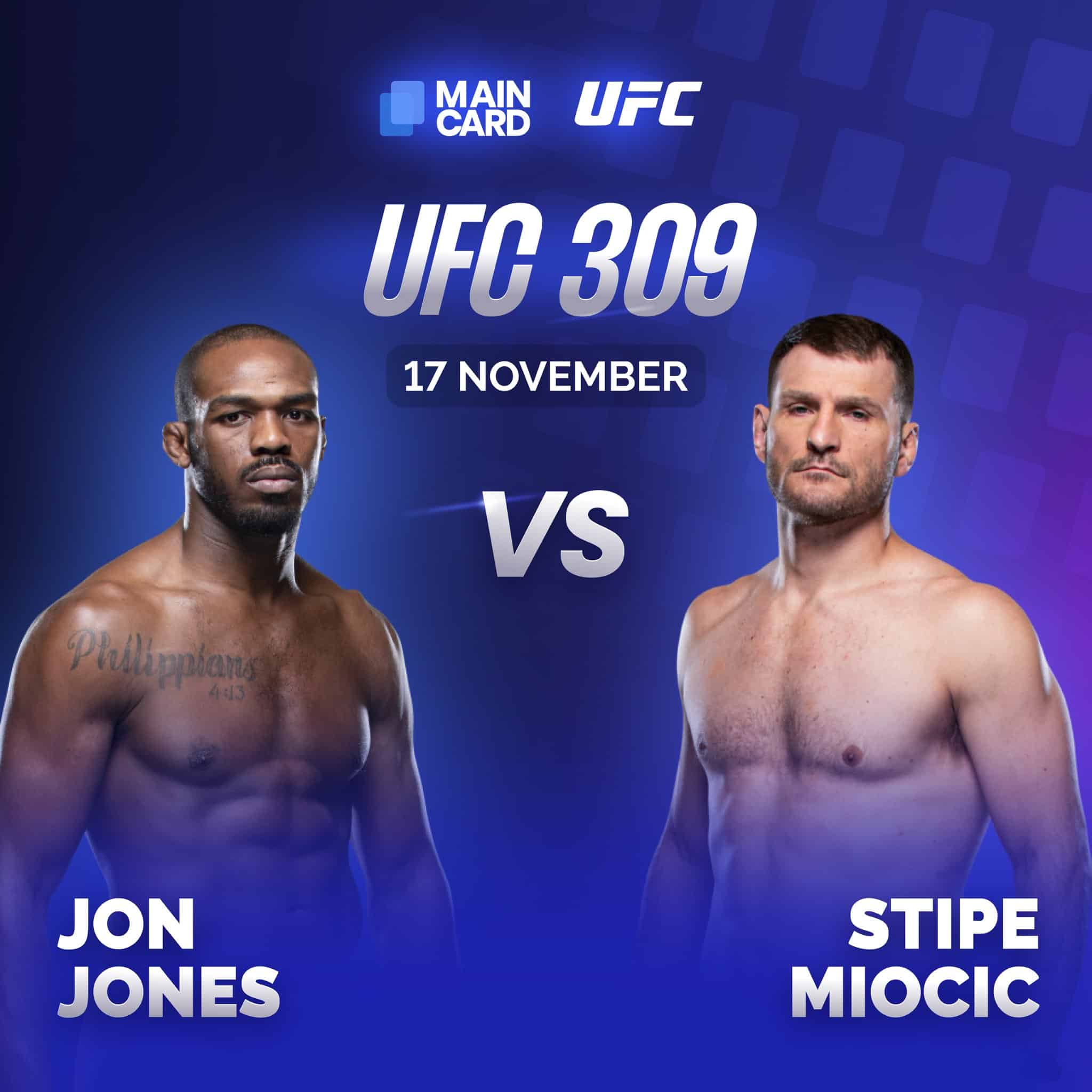 El UFC 309 será el escenario de un enfrentamiento épico entre Jon Jones y Stipe Miocic. 