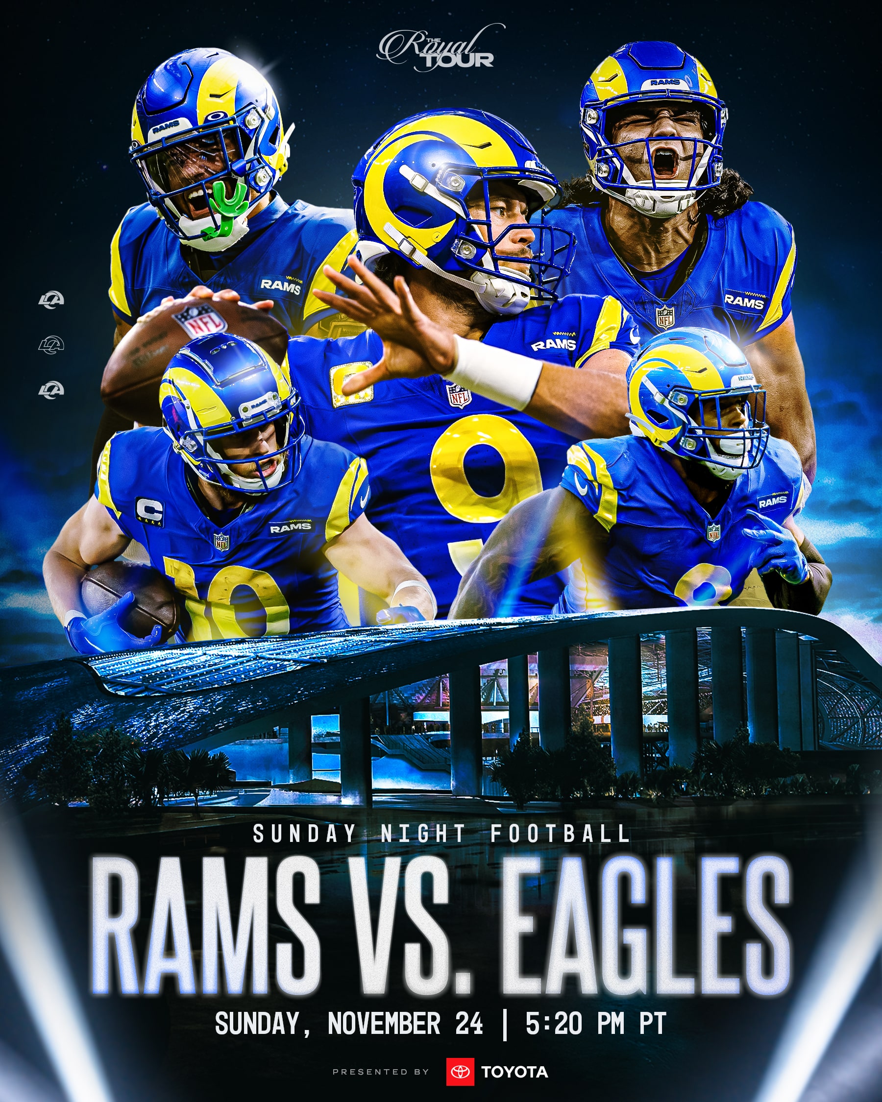 Los Ángeles Rams reciben este domingo en la Semana 12 a los Eagles.