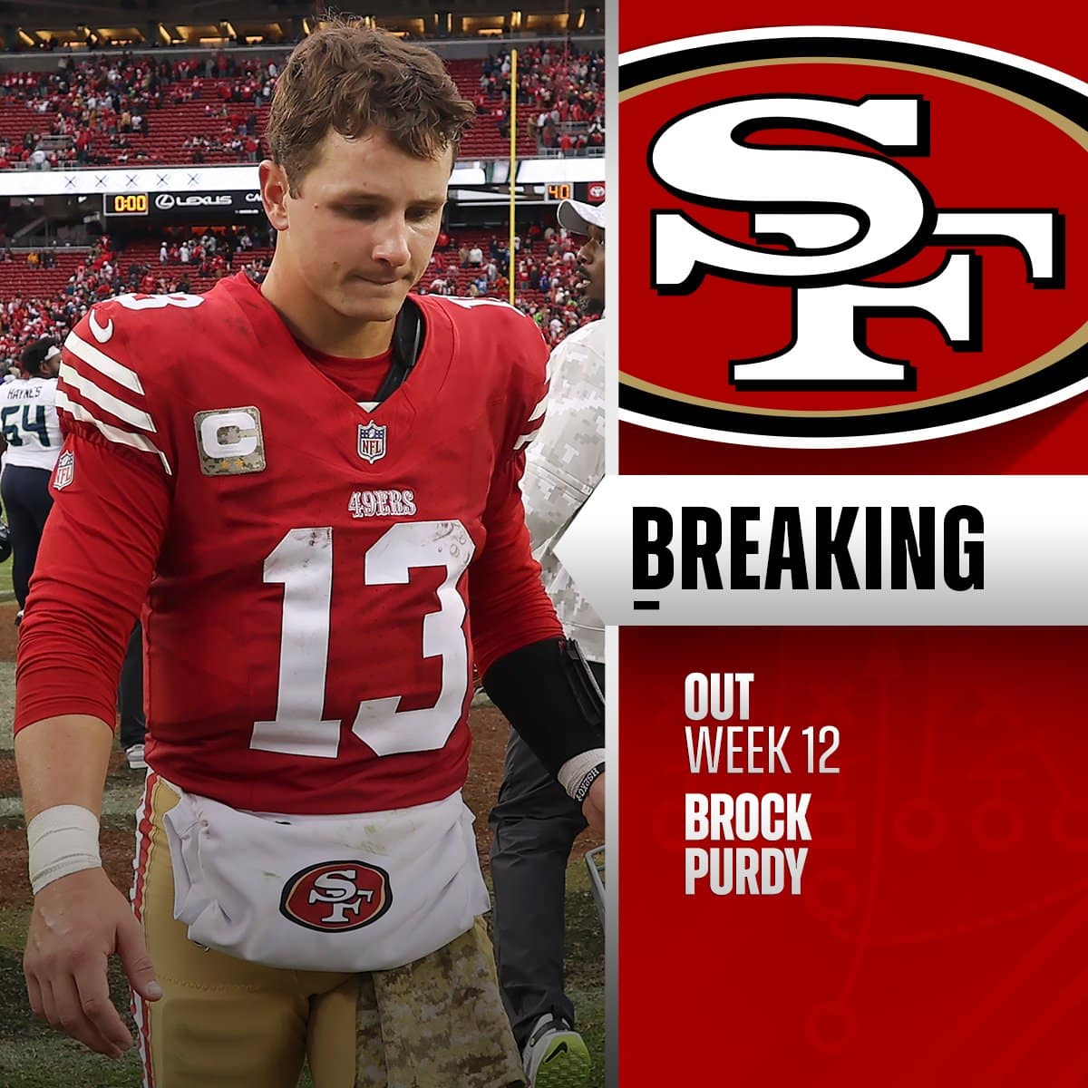 Los 49ers descartan al QB Brock Purdy y al DE Nick Bosa el domingo ante los Packers.