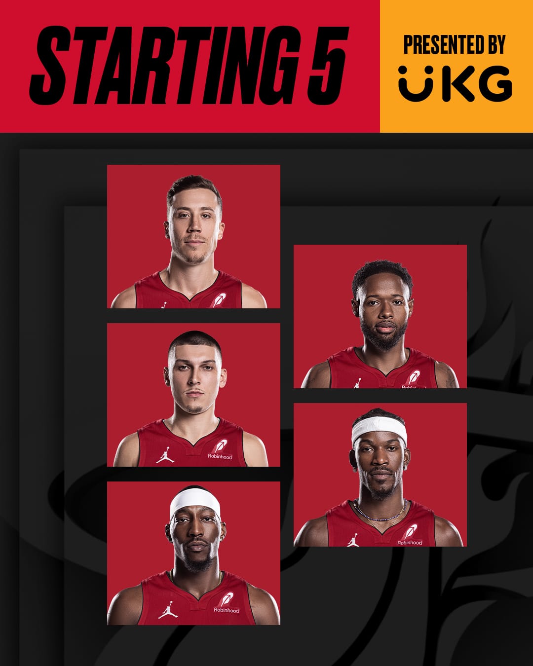 Quinteto titular de los Chicago Bulls de esta temporada.