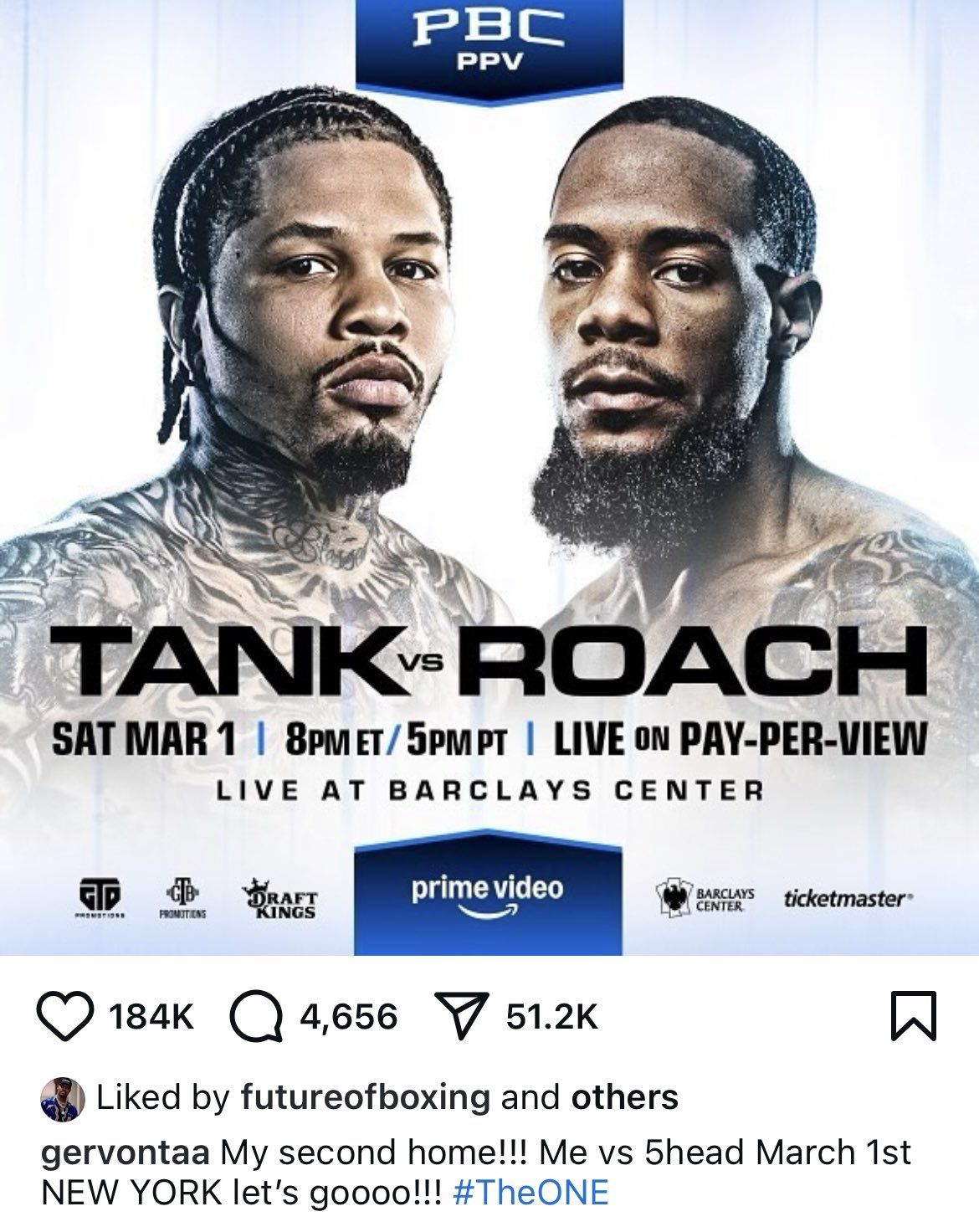 Gervonta Davis vs Lamont Roach se mueve al primero de marzo.