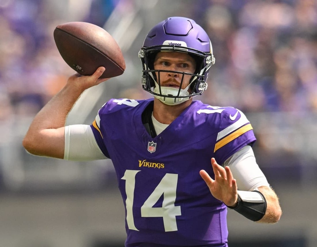 Sam Darnold se alista para jugar la Semana 12 con los Vikings.