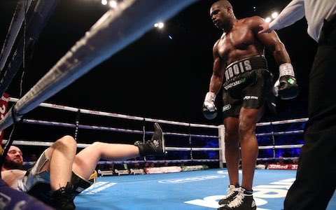 Daniel Dubois dentro de una pelea del 2024.