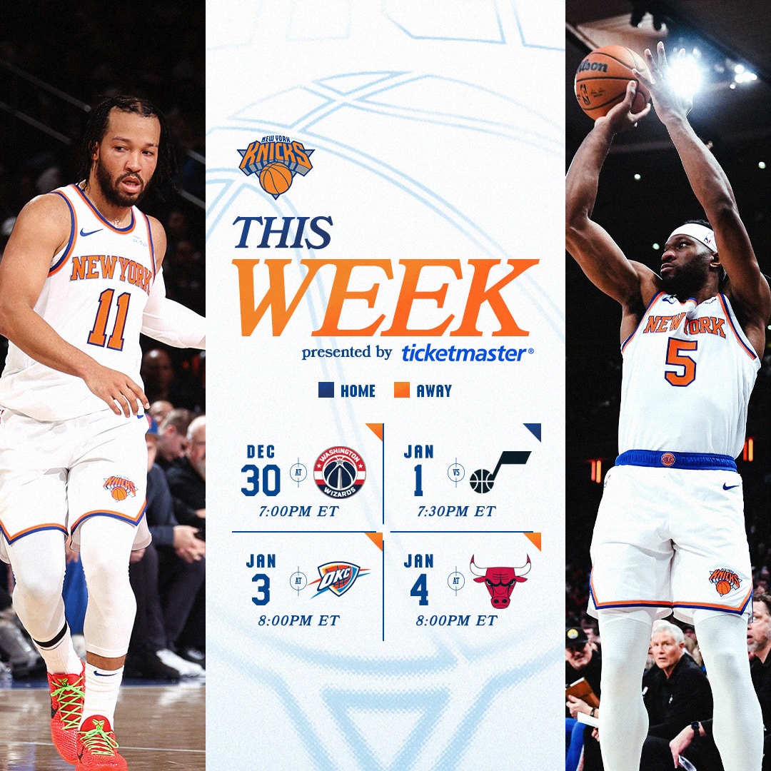 Una semana muy movida tendrán los Knicks en este cierre de año.