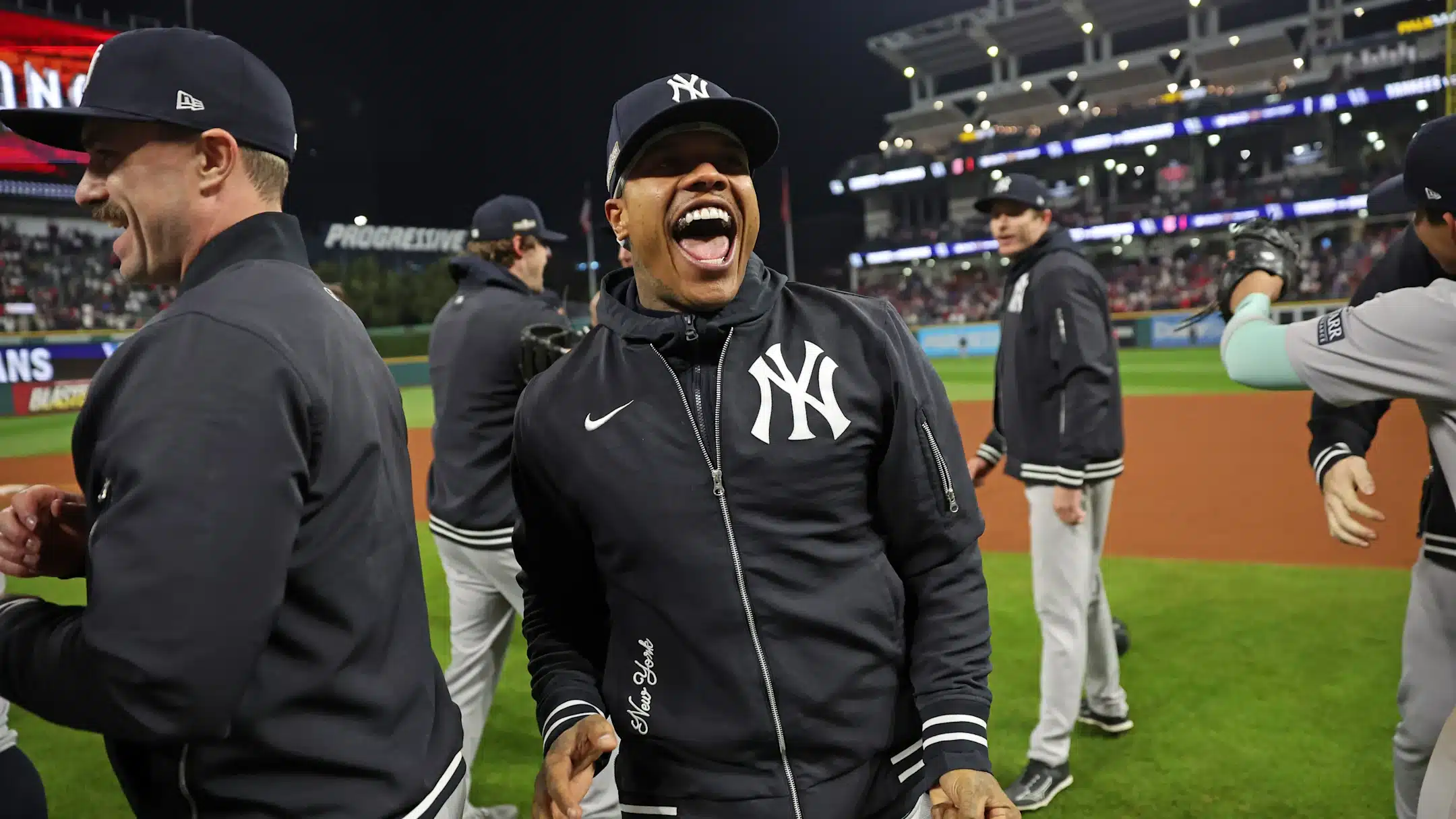 MARCUS STROMAN FESTEJA LA LLEGADA A LA SERIE MUNDIAL