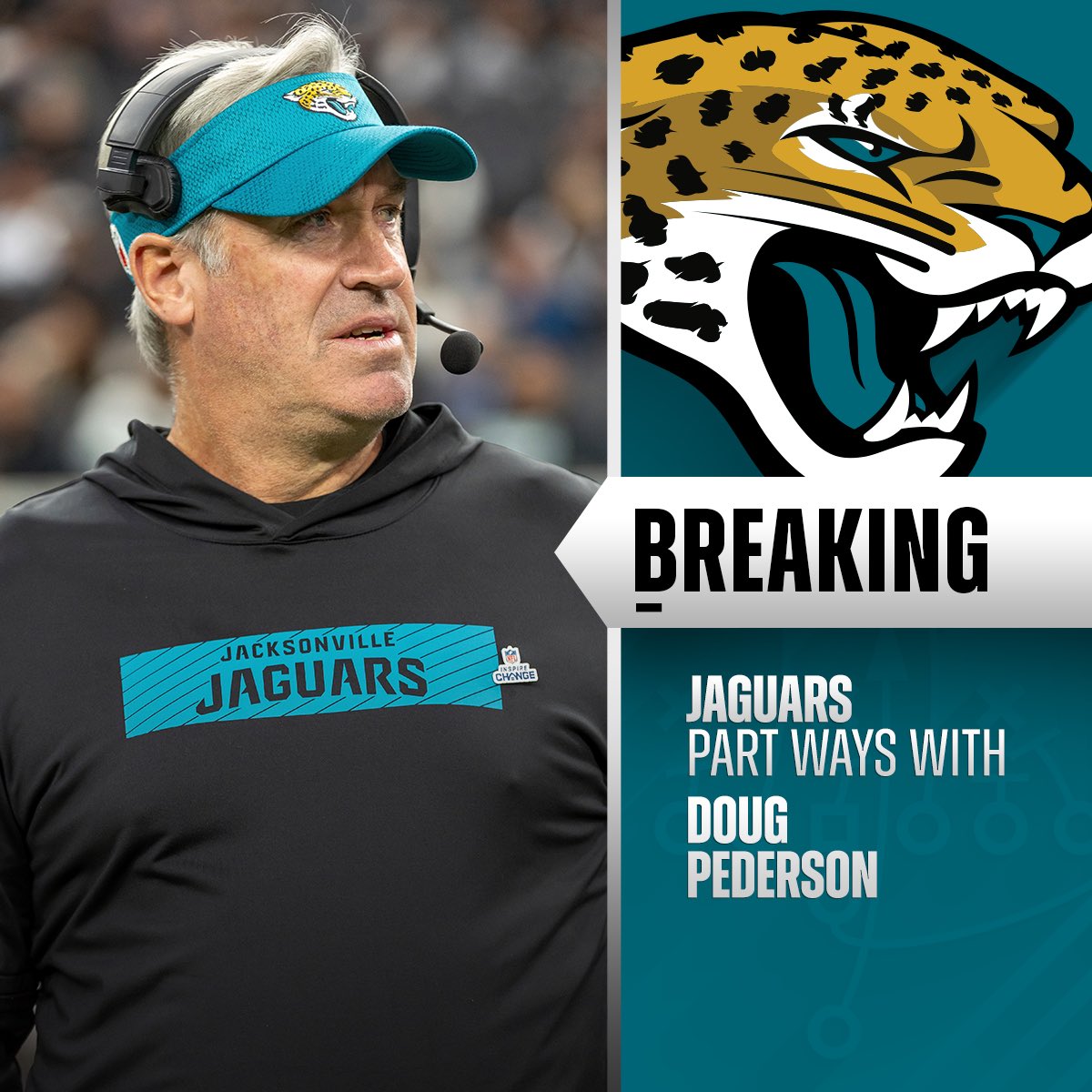 Los Jaguars se separan del entrenador en jefe Doug Pederson.