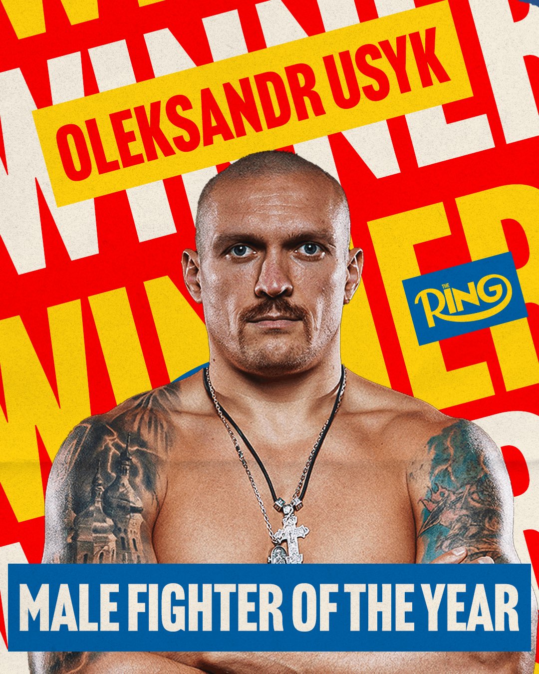 Oleksandr Usyk ha ganó el premio al luchador masculino del año en The Ring