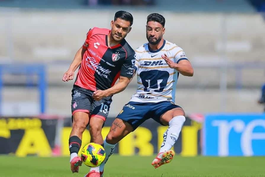 PUMAS UNAM Y EL ATLAS DIVIDEN UNIDADES EN SU ENCUENTRO LA JORNADA 3 DE LA LIGA MX