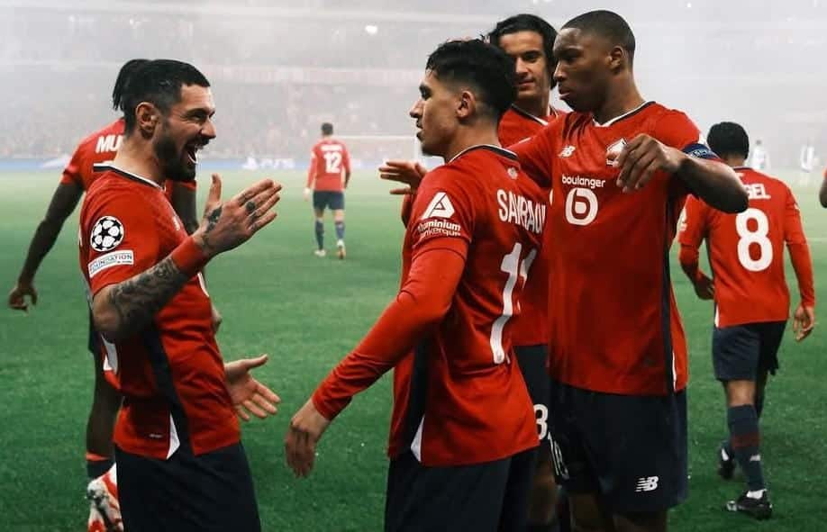 LOSC LILLE SACÓ UN IMPORTANTE TRIUNFO COMO LOCAL FRENTE AL FEYENOORD DE HOLANDA PARA METERSE DIRECTO A LOS OCTAVOS DE LA UEFA CHAMPIONS LEAGUE