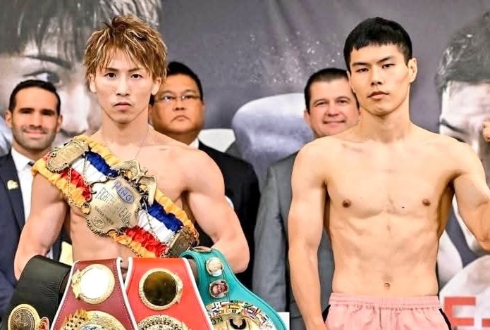 Naoya Inoue cumplió en la báscula y está listo para exponer su título indiscutido súper gallo ante Ye Joon Kim.