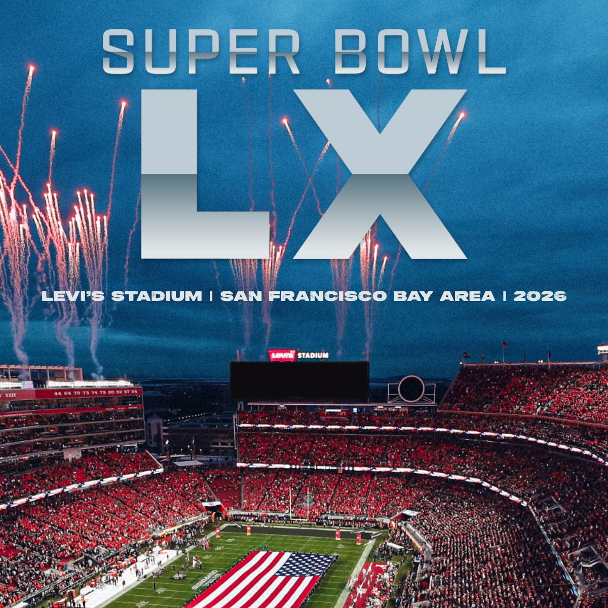 El Super Bowl LX se llevará a cabo en el Área de la Bahía de San Francisco en 2026.