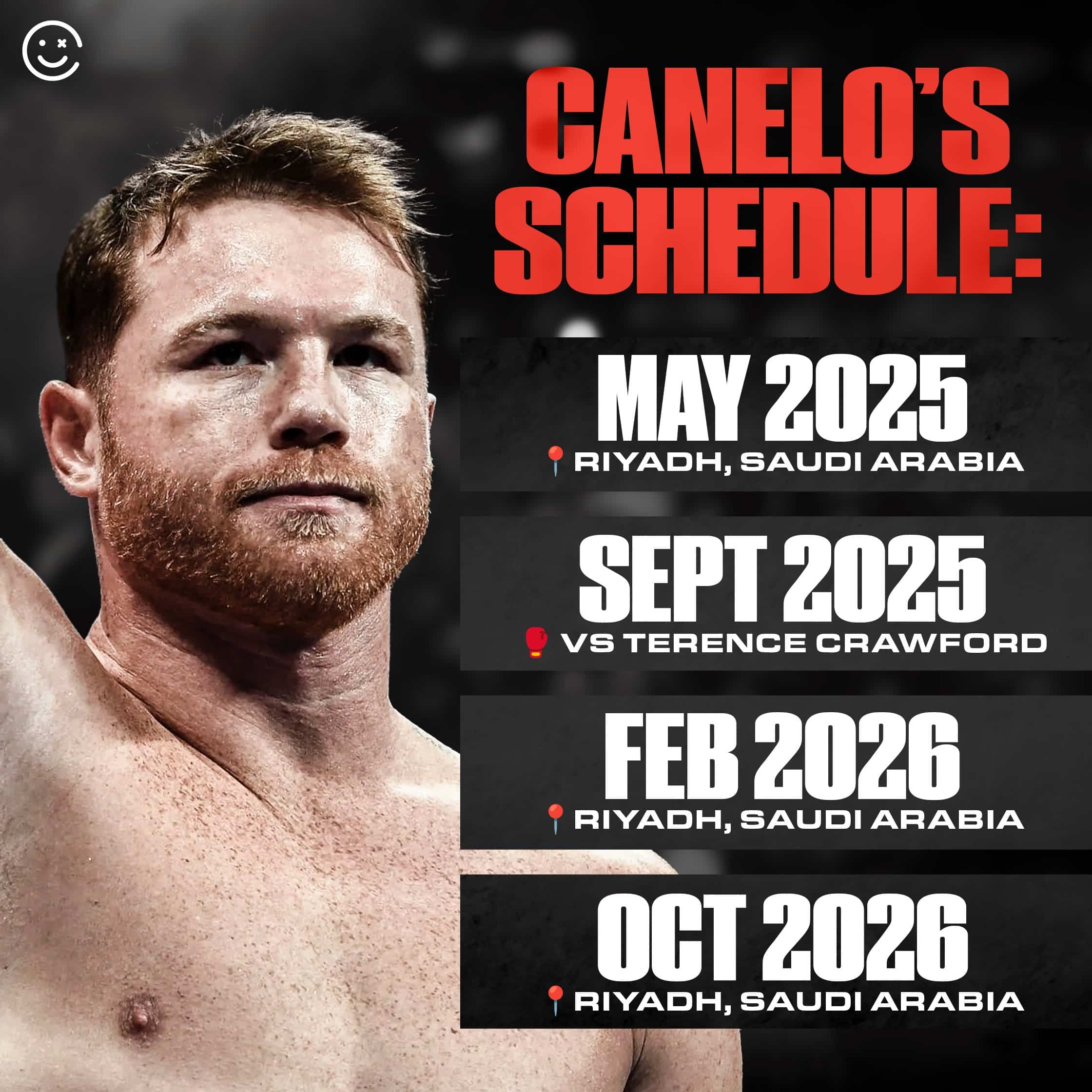 Turki Alalshikh acaba de anunciar que Canelo Álvarez ha firmado un contrato de 4 peleas que incluye la pelea con Terence Crawford en septiembre.