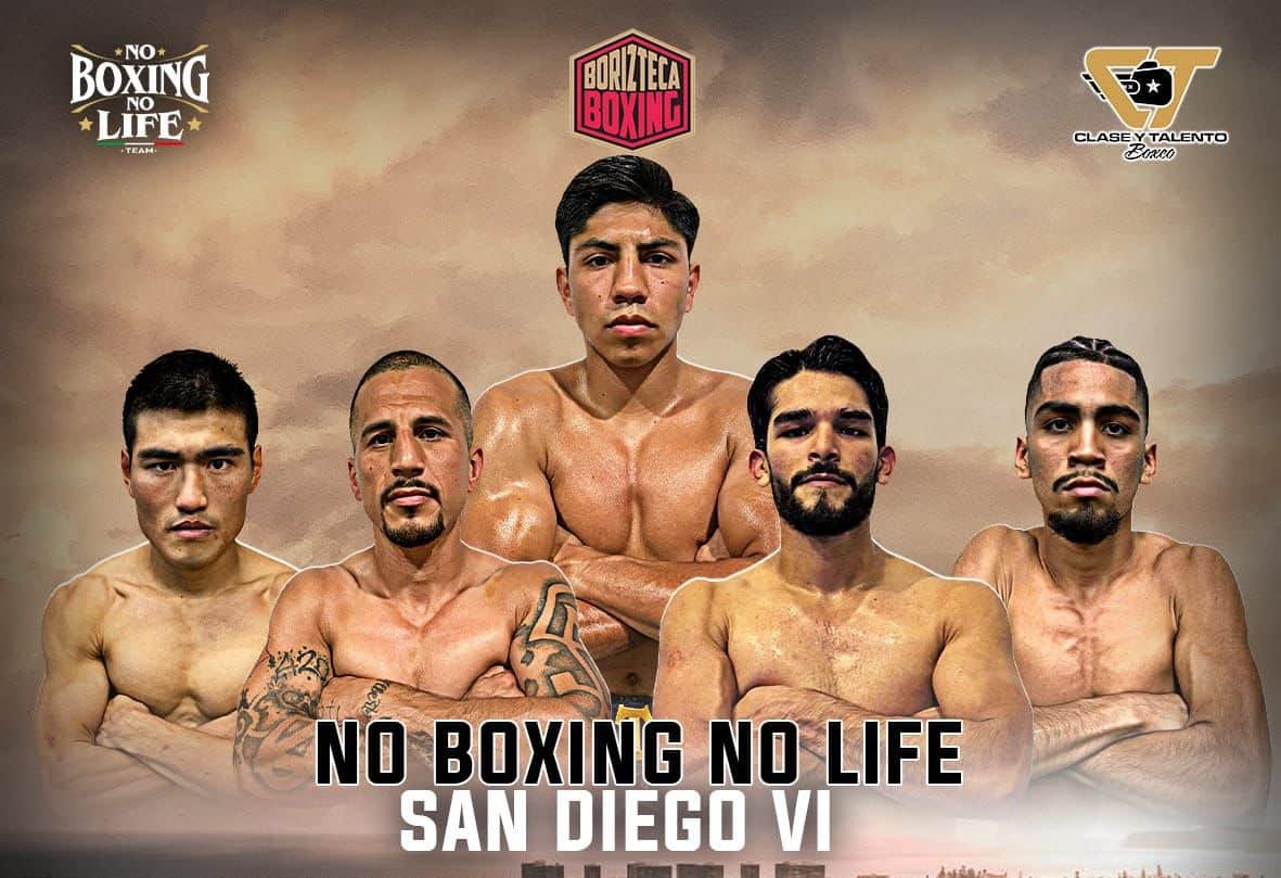 San Diego albergará una función de lujo de nueve peleas de No Boxing No Life.