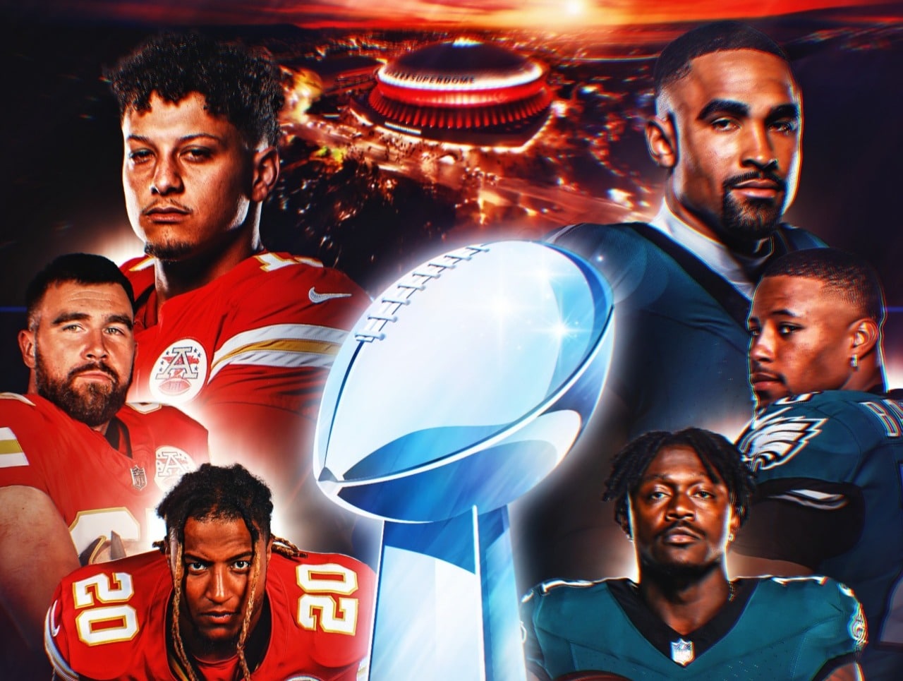 Chiefs vs Eagles, mañana el Super Bowl 2025.