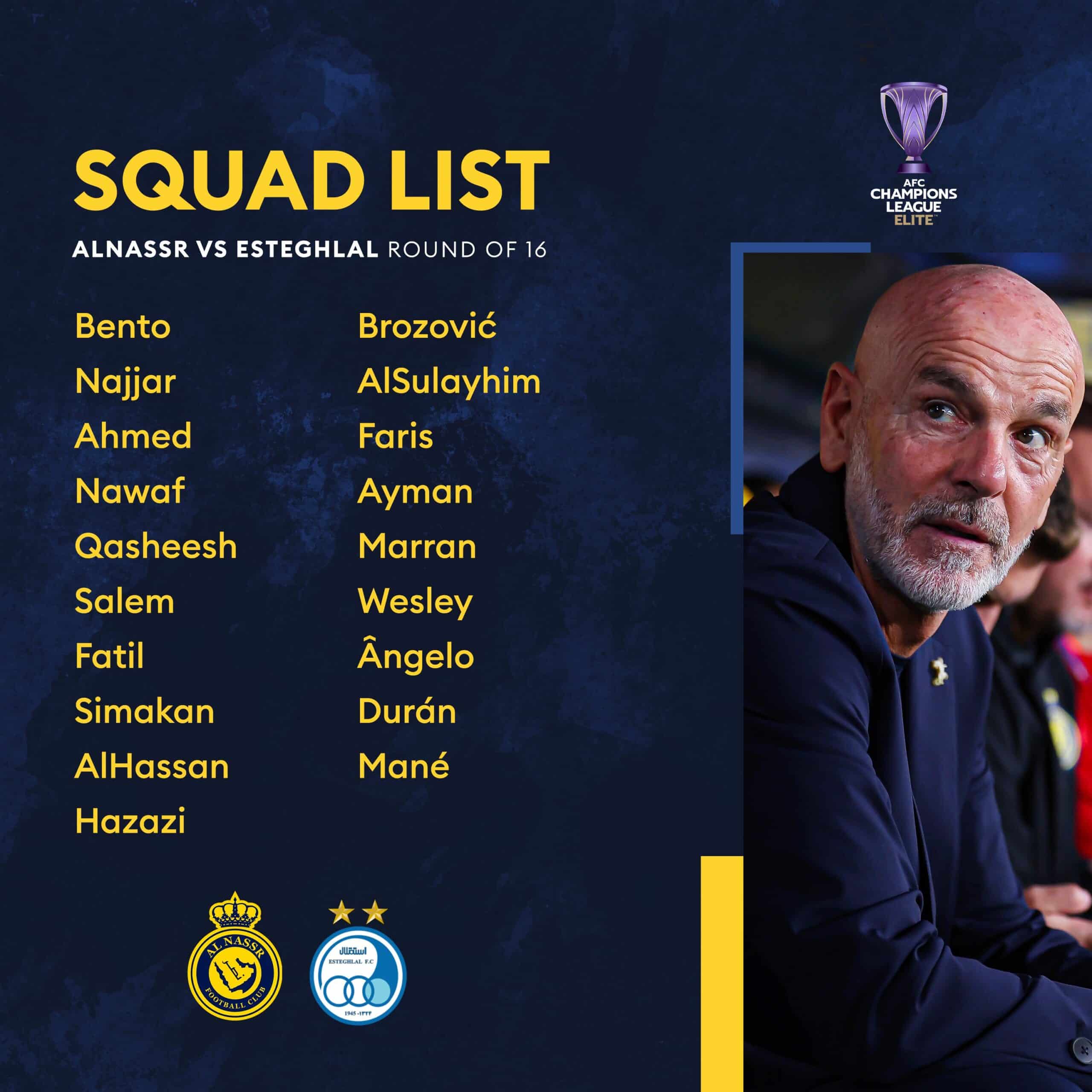 Cristiano Ronaldo quedo fuera de la  lista de convocados de Al Nassr para el Esteghlal.