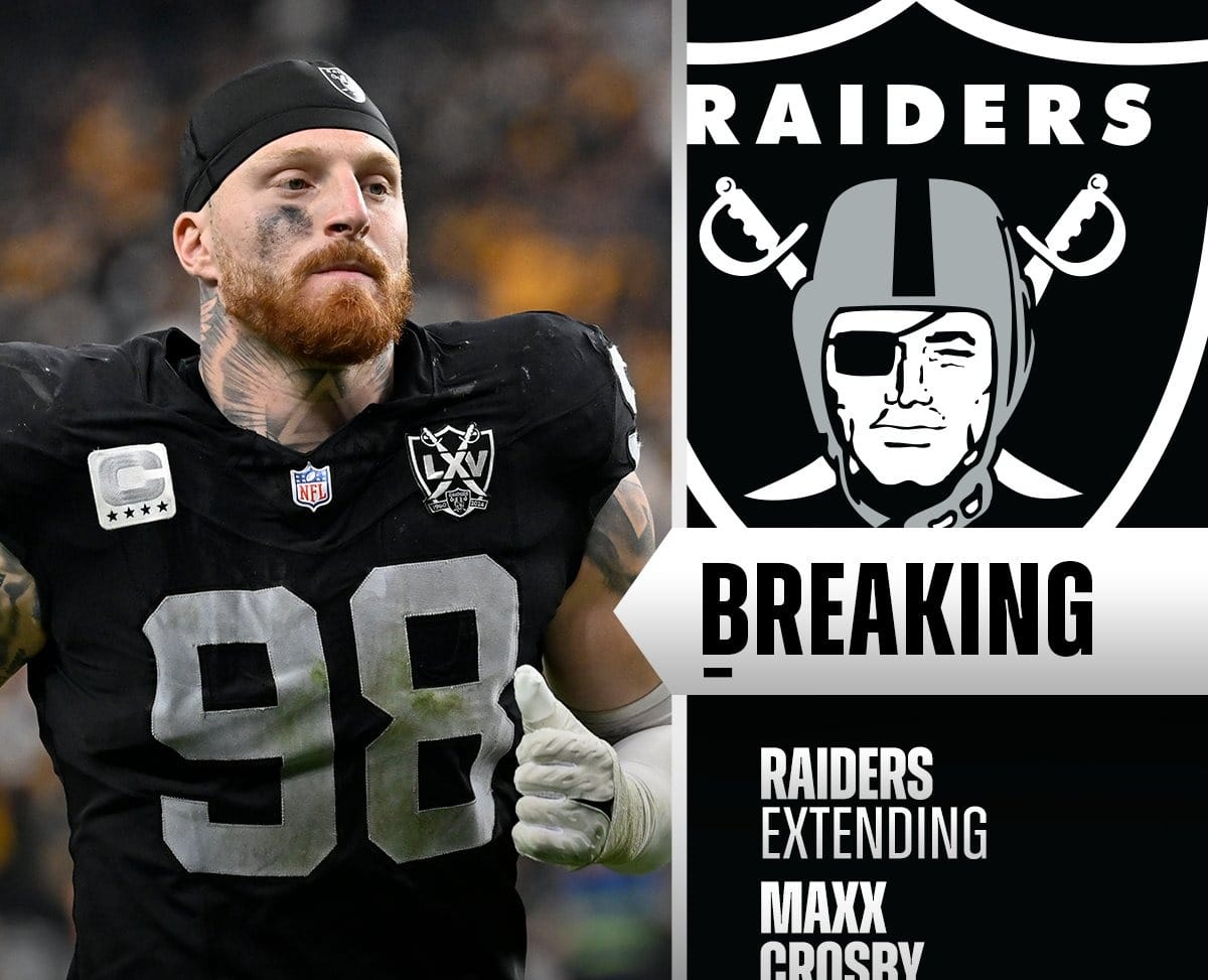 Maxx Crosby firma extensión de contrato con los Raiders.